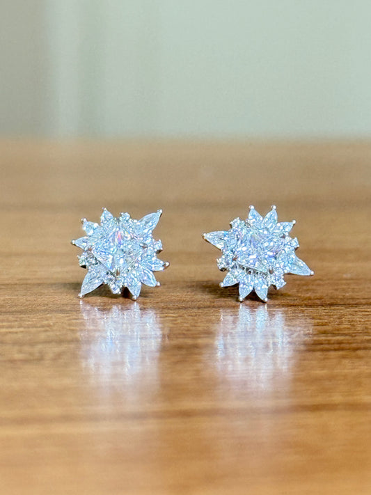 The Sistora 'Stellar Glare' Starburst Cluster Studs (925 Silver)