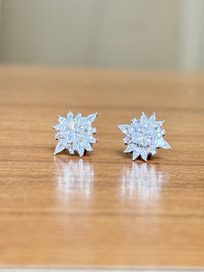 The Sistora 'Stellar Glare' Starburst Cluster Studs (925 Silver)