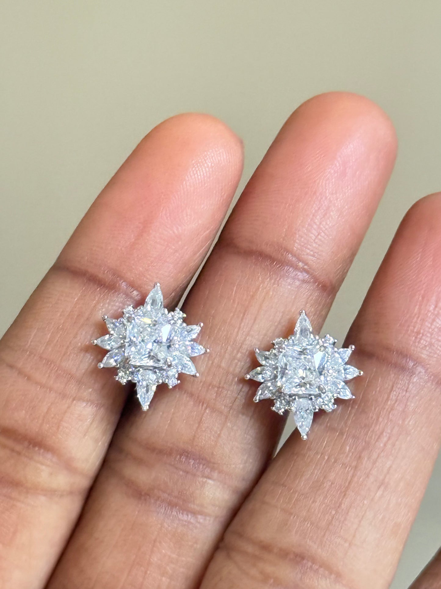 The Sistora 'Stellar Glare' Starburst Cluster Studs (925 Silver)
