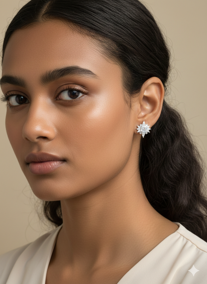 The Sistora 'Stellar Glare' Starburst Cluster Studs (925 Silver)