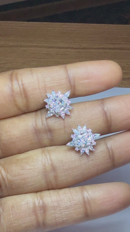 The Sistora 'Stellar Glare' Starburst Cluster Studs (925 Silver)
